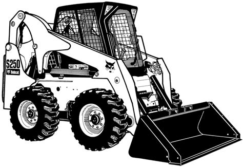 bobcat skid steer silhouette|free clip art bobcat.